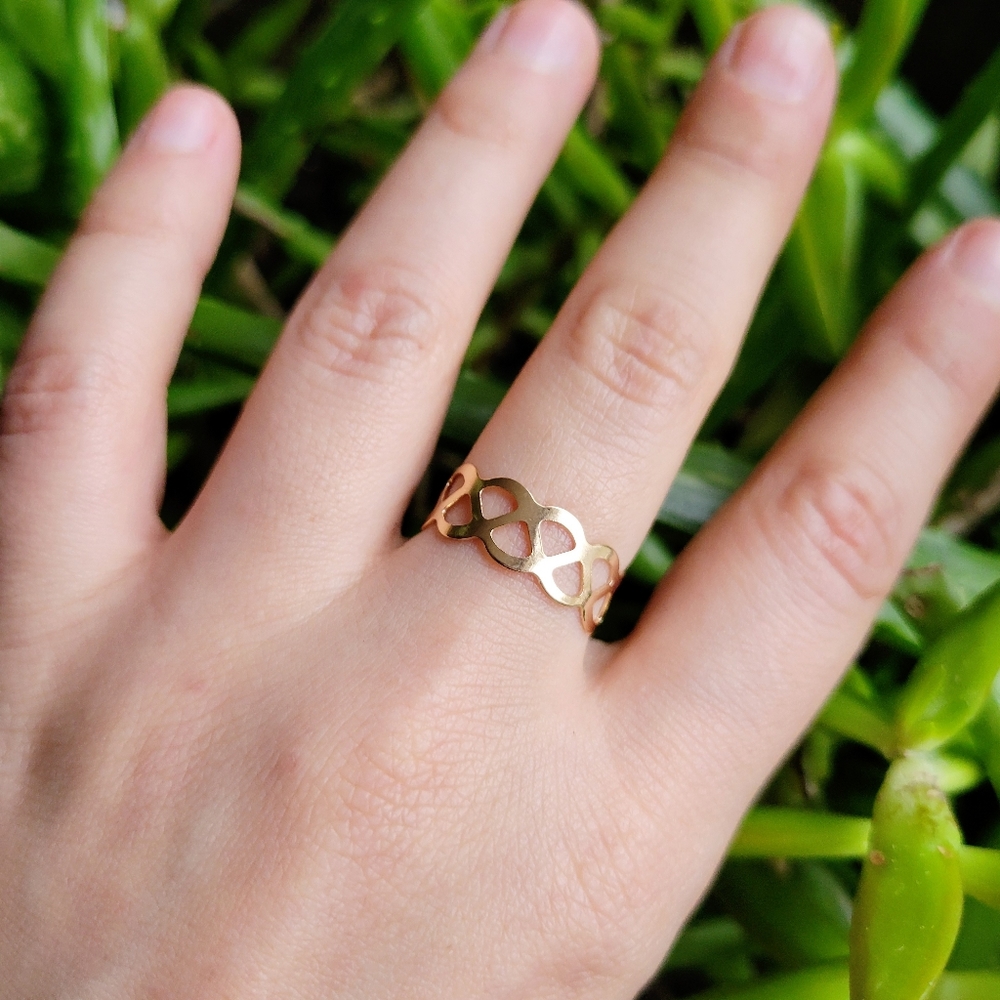 New Classic Gold Simple Geometric Ring Band & Toe Ring